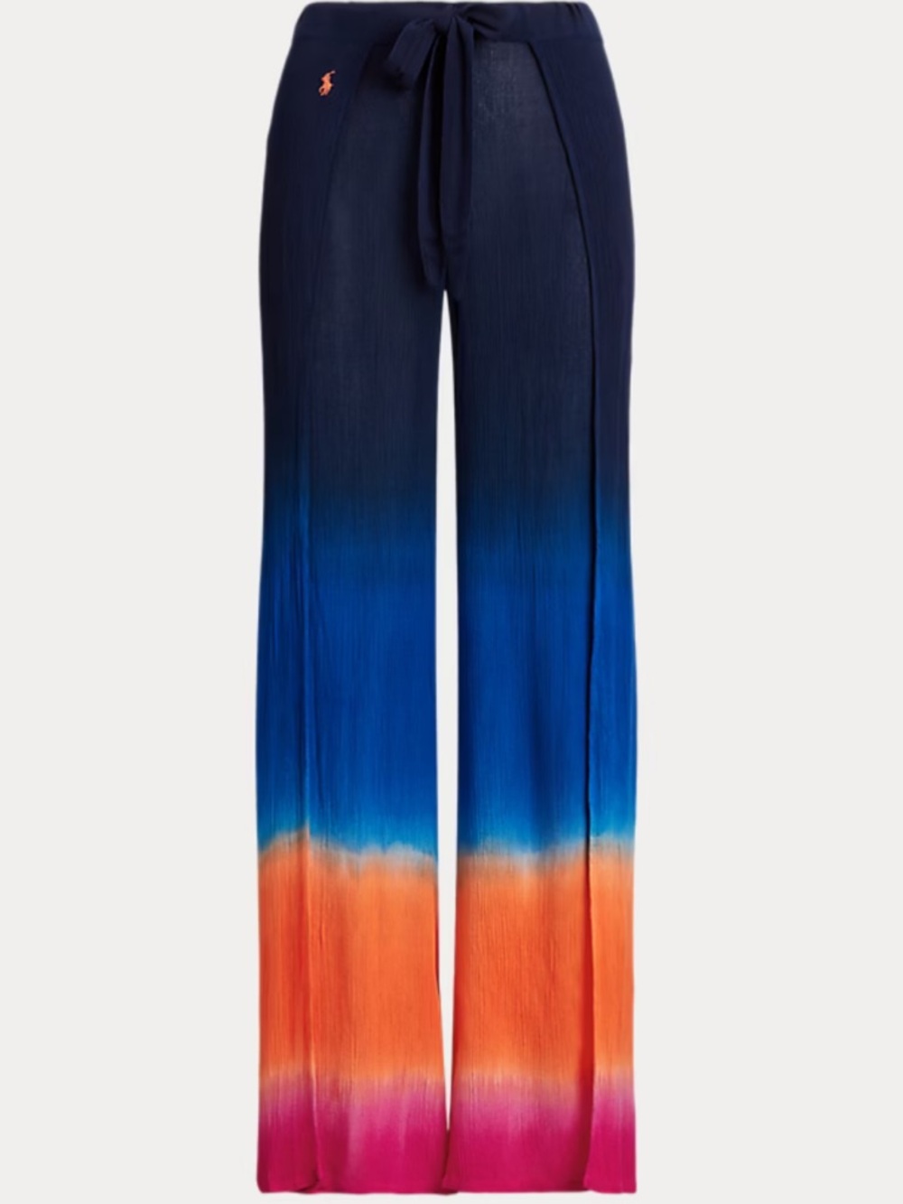 Polo by Ralph Lauren Navy Ombre Wide-Leg Tie-Waist Pants